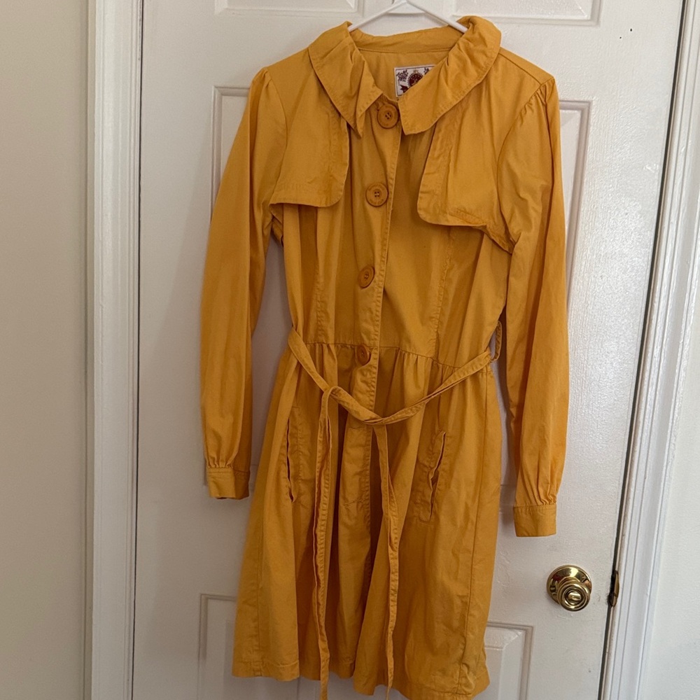 Beverly Hills Polo Club Women's Mustard Trench Coat